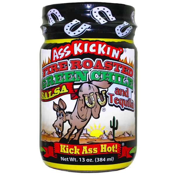 Ass Kickin’ Fire Roasted Green Chile & Tequila Salsa