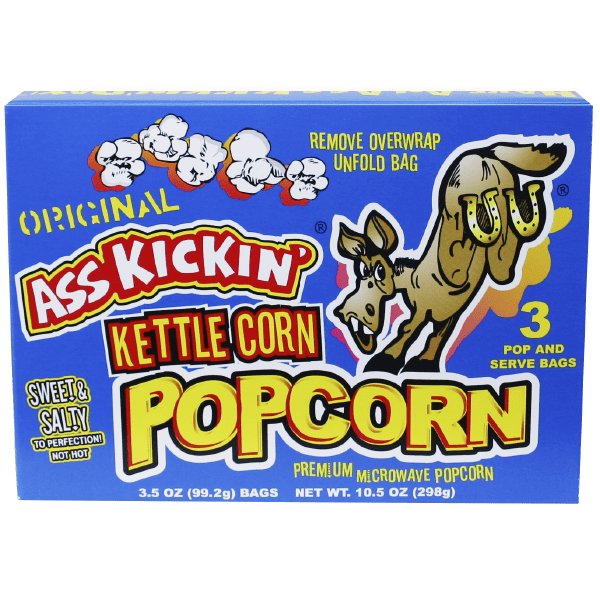 Ass Kickin Kettle Corn Popcorn 3 Pack