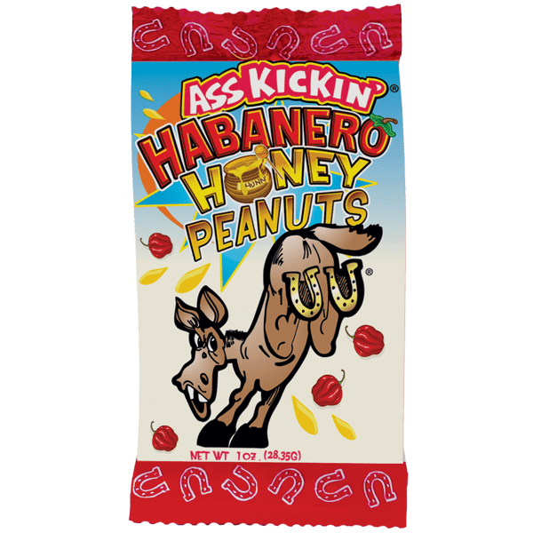 Ass Kickin’ Habanero Honey Peanuts 1 oz. Bag