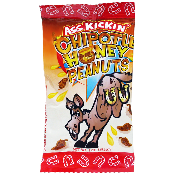 Ass Kickin’ Chipotle Honey Peanuts 1 oz. Bag