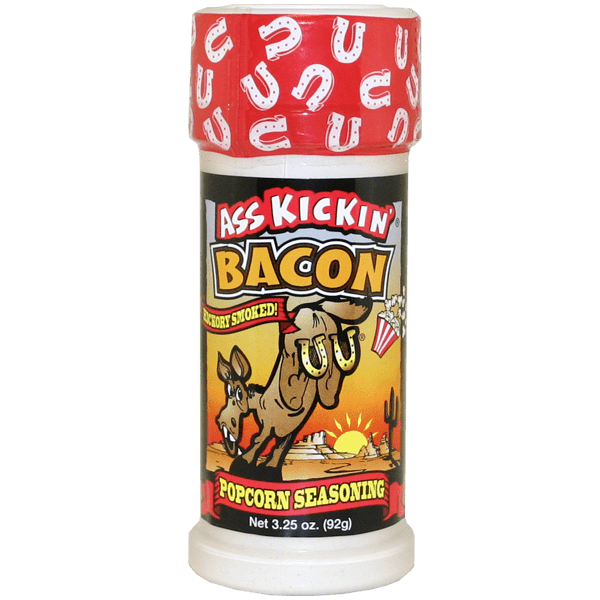 Ass Kickin Bacon Popcorn Seasoning on transparent background