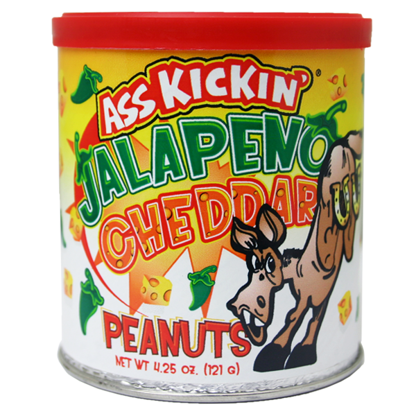 Ass Kickin’ Jalapeno Cheddar Peanuts 4.25 oz.