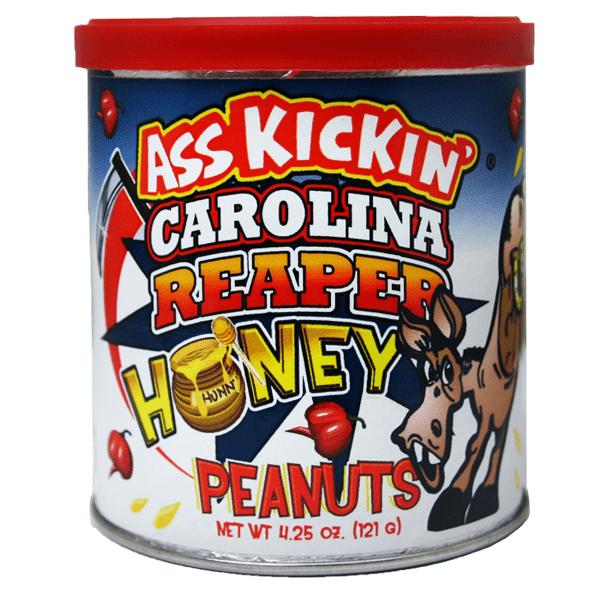 Ass Kickin’ Carolina Reaper Honey Peanuts 4.25 oz.