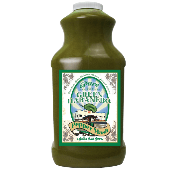 Pure Green Habanero Pepper Mash Puree – 1 Gallon