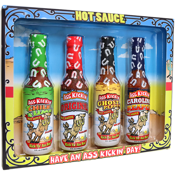 Ass Kickin’ Hot Sauce 4 Pack Gift Set