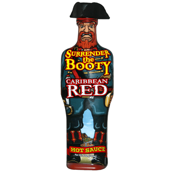 Surrender the Booty Caribbean Red Hot Sauce bottle