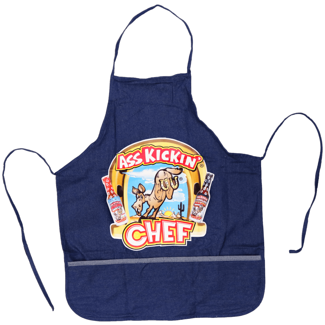 Ass Kickin’ Chef Apron – Denim Blue