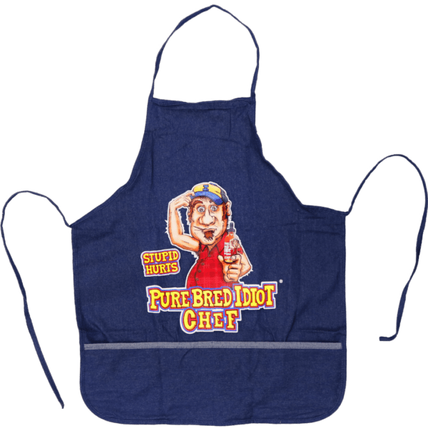 PureBred Idiot Chef Apron – Denim Blue