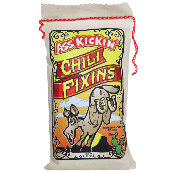 Spicy chili mix with donkey illustration.