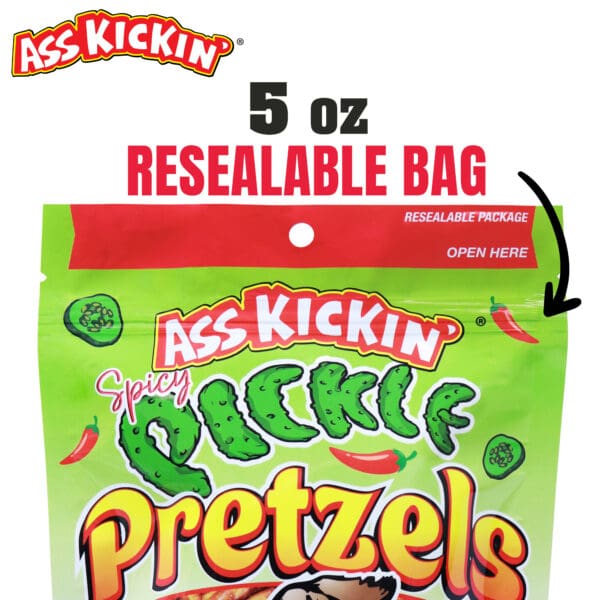 Ass Kickin' Spicy Pickle Pretzels 5oz - Image 3
