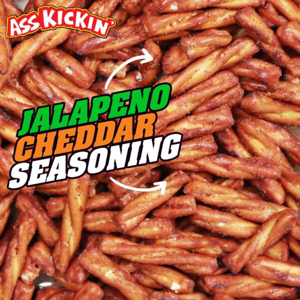 Ass Kickin' Jalapeno Cheddar Pretzels 5oz Bag - Image 3
