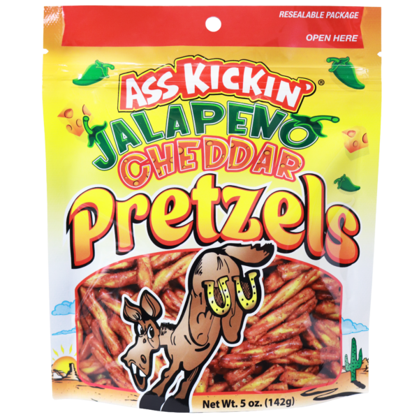 Ass Kickin' Jalapeno Cheddar Pretzels 5oz Bag