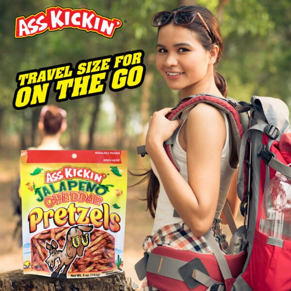 Ass Kickin' Jalapeno Cheddar Pretzels 5oz Bag - Image 6