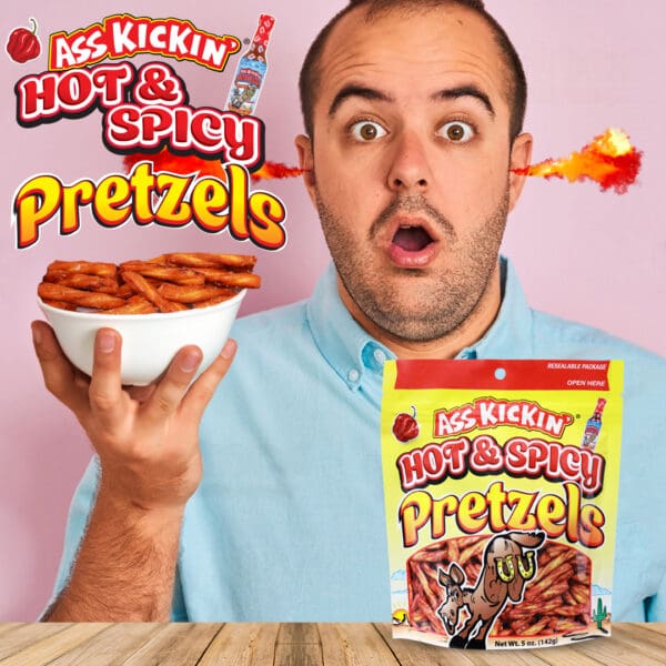 Ass Kickin' Hot and Spicy Pretzels 5oz Bag - Image 5