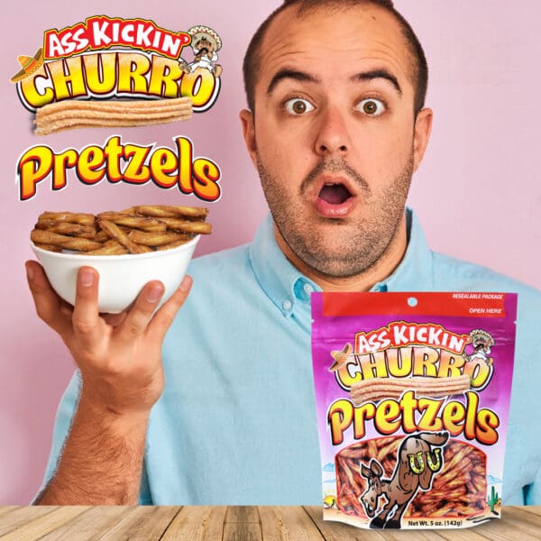 Ass Kickin' Churro Pretzels 5oz Bag - Image 6